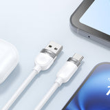 USB-A TO TYPE-C SKIN FRIENDLY LIQUID SILICONE CHARGING CABLE  BO-X315C-W