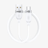 USB-A TO TYPE-C SKIN FRIENDLY LIQUID SILICONE CHARGING CABLE  BO-X315C-W