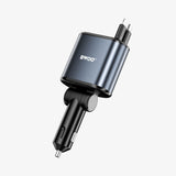4 IN 1 CAR CHARGER
WITH RETRACTABLE CABLE  BO-CC109