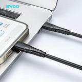 TYPE-C TO LIGHTNING FAST CHARGING DATA CABLE BLACK BLACK  BO-X318C-L