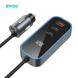 PD 30W + QC 30W FOUR-PORT EXPANSION CAR CHARGER GREY  BO-CC107