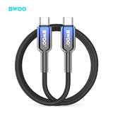 TYPE-C TO TYPE-C FAST CHARGING DATA CABLE BLACK  BO-X316C-C-BLK