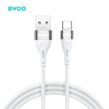USB-A TO TYPE-C FAST CHARGING DATA CABLE WHITE  BO-X280C-W