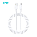 USB-A TO TYPE-C FAST CHARGING DATA CABLE WHITE  BO-X285C-WT