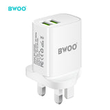 DUAL PORT CHARGING KIT WITH USB-A TO TYPE-C DATA CABLE  BO-CDA65C