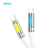 TYPE-C TO TYPE-C SKIN-FRIENDLY LIQUID SILICON CHARGING CABLE WHITE  BO-X325C-C-W