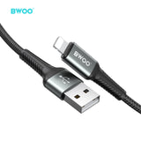 USB-A TO LIGHTNING FAST CHARGING DATA CABLE 1M BLACK  BO-X288L-1M-BLK