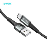 USB-A TO TYPE-C FAST CHARGING DATA CABLE 1M BLACK  BO-X288C-1M-BLK