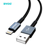USB-A TO LIGHTNING CHARGING DATA CABLE BLACK  BO-X211L-BLK
