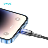 USB-A TO LIGHTNING FAST CHARGING DATA CABLE BLACK  BO-X316L-BLK