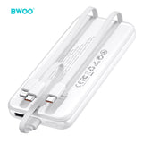 PD 22.5W THREE PORTS FOR FAST CHARGING POWER BANK 10000mAh WHITE  BO-P48W