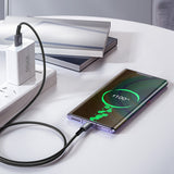 USB-A TO TYPE-C CHARGING DATA CABLE BLACK  BO-X211C-BLK