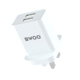 2.4A DUAL PORT UK WALL CHARGER  BO-CDA124