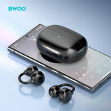OPEN EAR CLIP-ON EARBUDS WITH ANTI-DROP DESIGN BT V5.3 BLACK  BO-BW39BLK