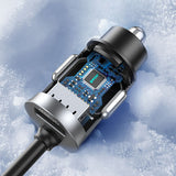 PD 30W + QC 30W FOUR-PORT EXPANSION CAR CHARGER GREY  BO-CC107