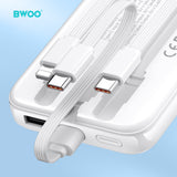 PD 22.5W THREE PORTS FOR FAST CHARGING POWER BANK 10000mAh WHITE  BO-P48W