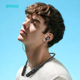 SPORTS NECKBAND EARPHONES BT VERSION 5.3 BLACK  BO-BW870BLK