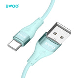 USB-A TO TYPE-C FAST CHARGING DATA CABLE BLUE  BO-X280C-BL