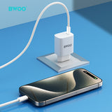 TYPE-C TO TYPE-C FAST CHARGING DATA CABLE WHITE  BO-X284W