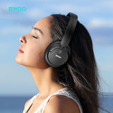 ANC NOISE REDUCTION FOLDABLE WIRELESS EARPHONES BLACK  BO-BW588BLK