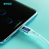 USB-A TO TYPE-C FAST CHARGING DATA CABLE WHITE  BO-X280C-W