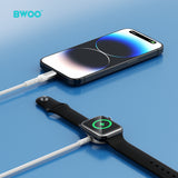 2 IN 1 APPLE WATCH CHARGER LIGHTNING AND MAGNETIC WIRELESS CHARGING WHITE  BO-WL21W