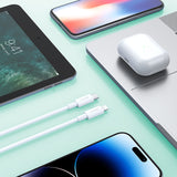 TYPE-C TO LIGHTNING FAST CHARGING DATA CABLE WHITE  BO-X285CL-WT