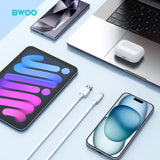 USB-A TO TYPE-C FAST CHARGING DATA CABLE WHITE  BO-X285C-WT