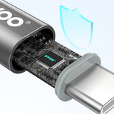 TYPE-C TO TYPE-C MAGNETIC CHARGING CABLE GREY  BO-X311CC-GRY