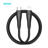 TYPE-C TO LIGHTNING FAST CHARGING DATA CABLE BLACK BLACK  BO-X318C-L