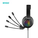 STEREO SURROUND SOUND WIRED GAMING HEADPHONE BLACK  BO-BX024BLK